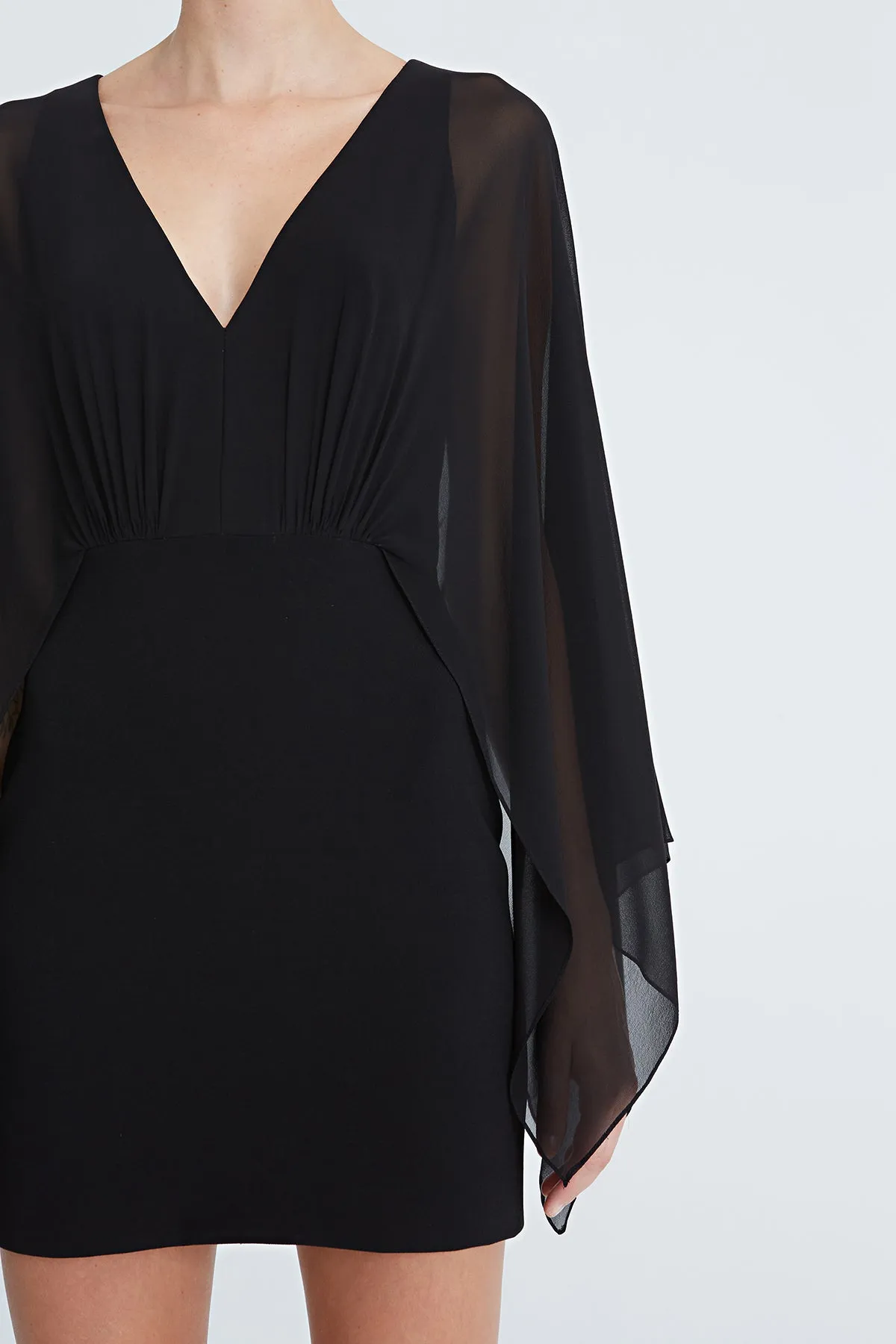 Rylee Crepe Caftan Sleeve Mini sold by H by Halston product image thumbnail 5