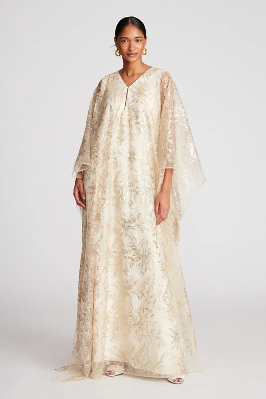 Blaire Caftan In Floral Sequin sold by H by Halston