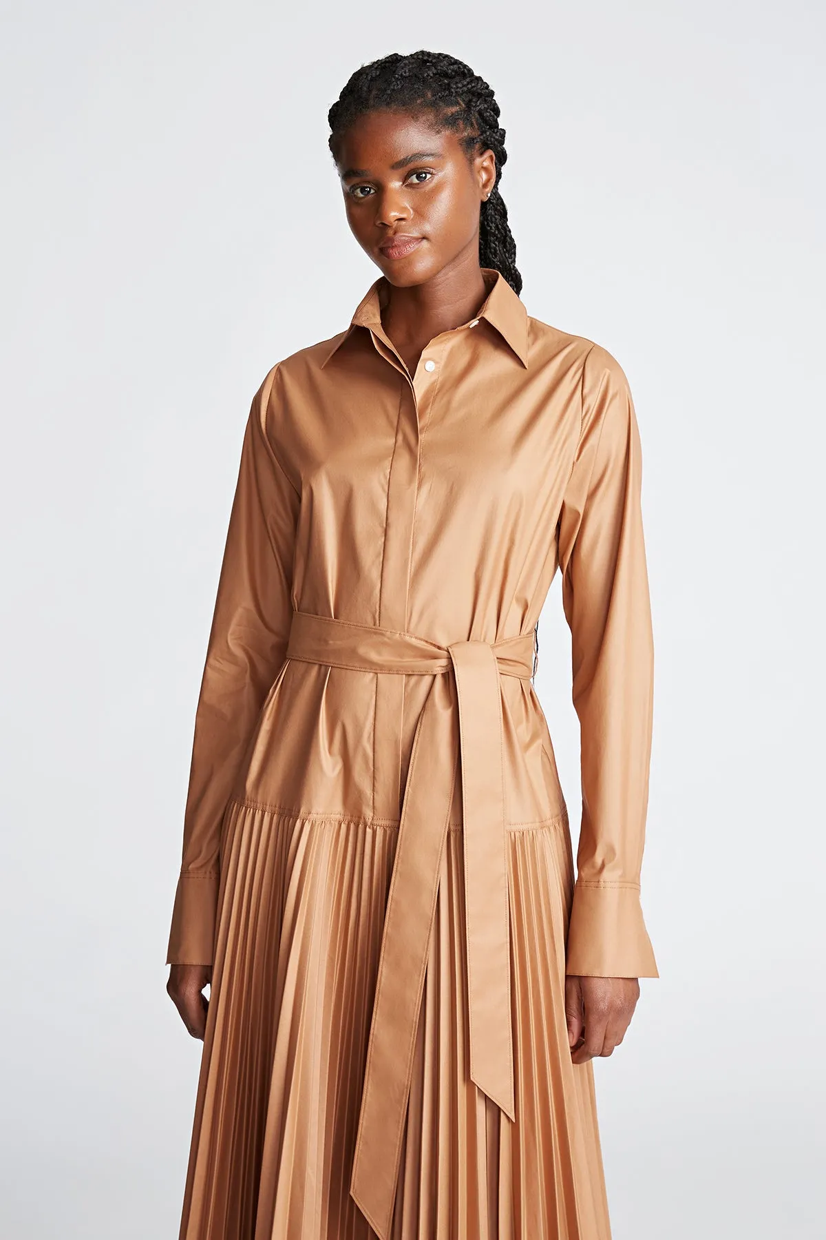 Raina Dress In Cotton Sateen sold by H by Halston