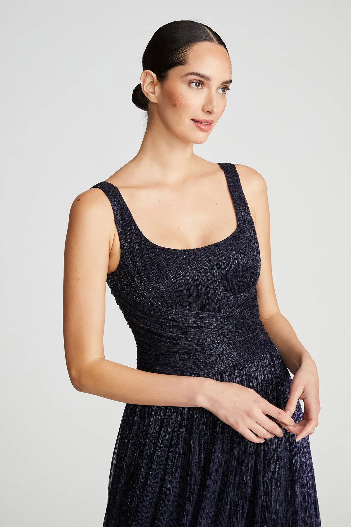 Hollyn Dress In Shimmer Jersey sold by H by Halston product image thumbnail 3