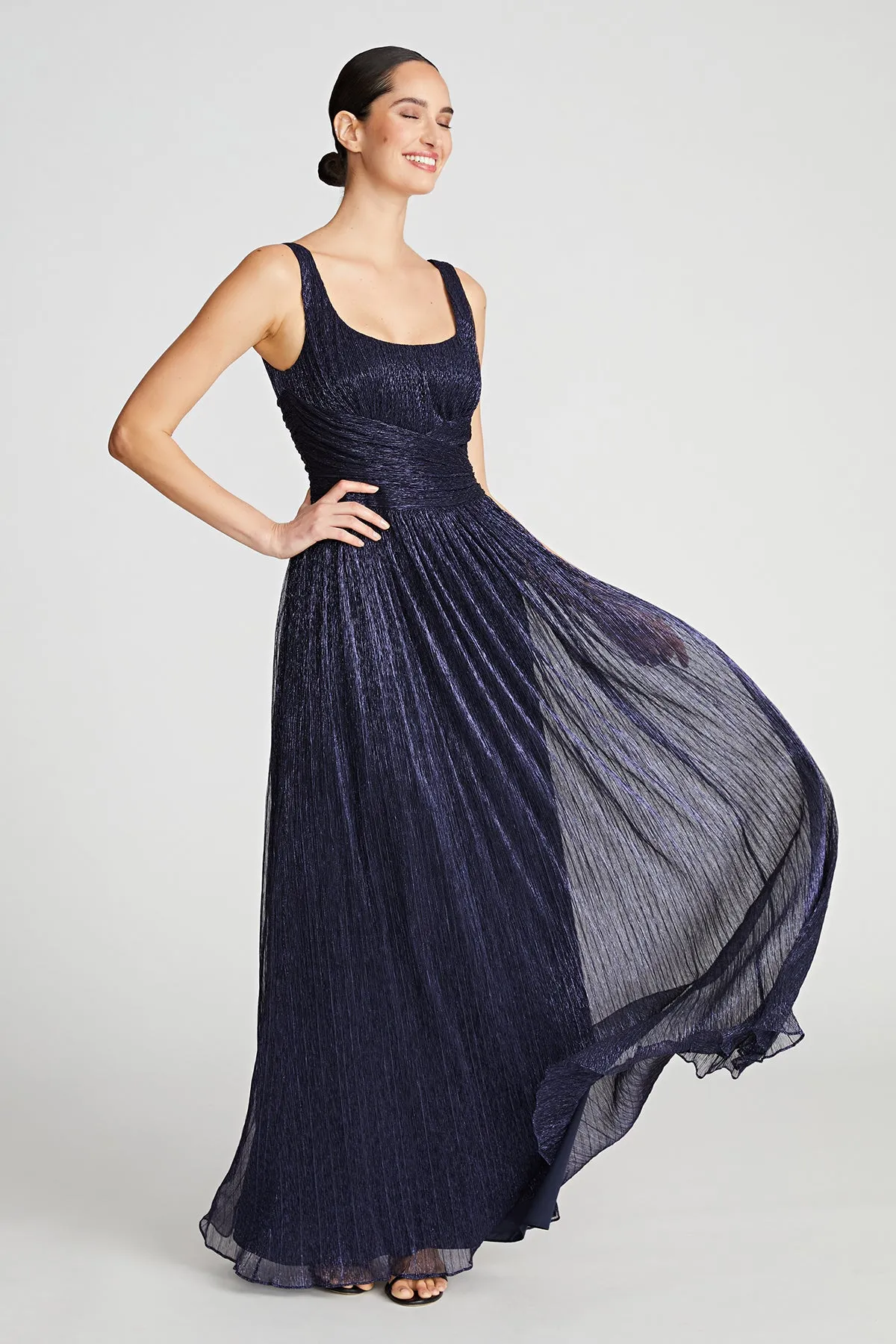 Hollyn Dress In Shimmer Jersey sold by H by Halston