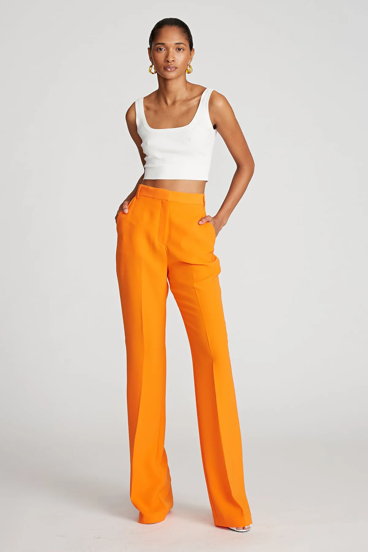 Jora Trouser In Stretch Crepe sold by H by Halston product image thumbnail 2