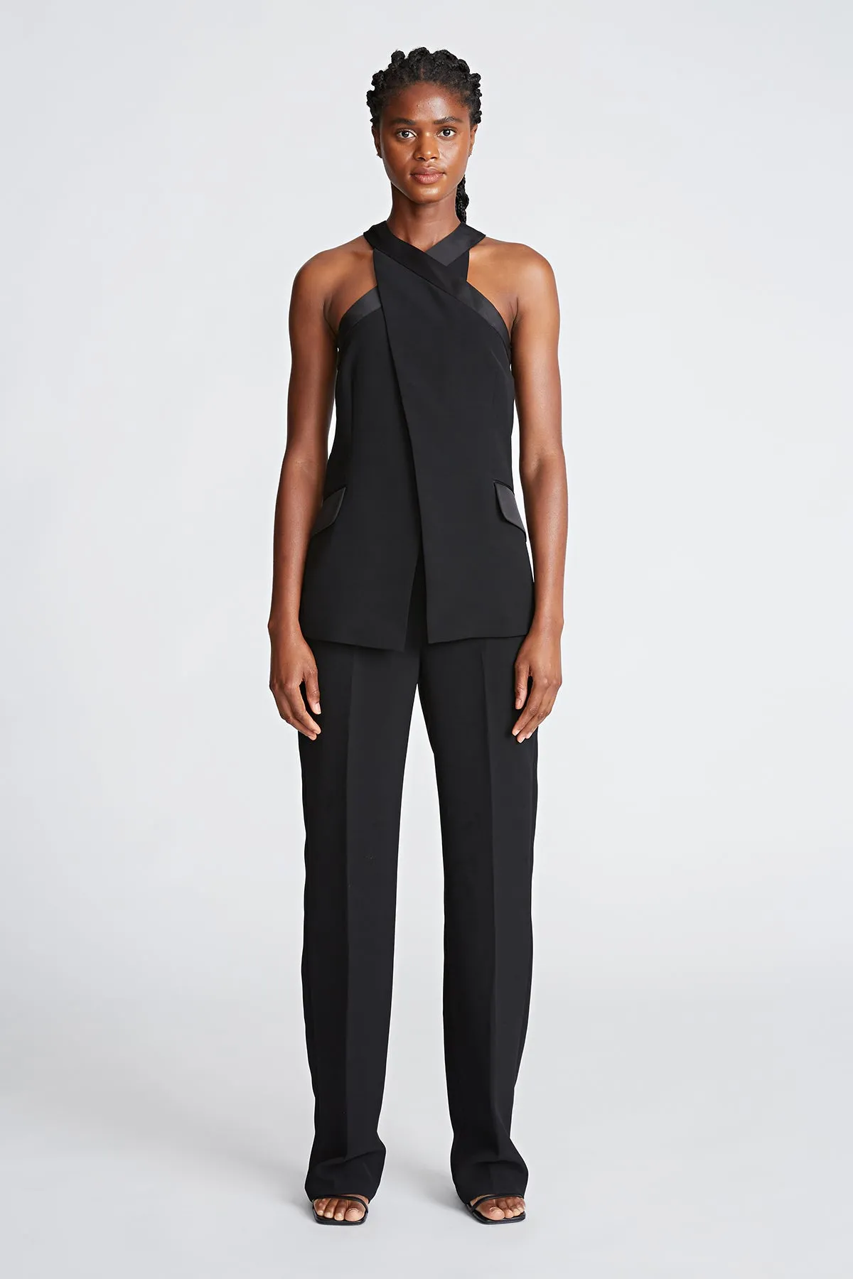 Drew Jumpsuit In Crepe/Satin sold by H by Halston product image thumbnail 5