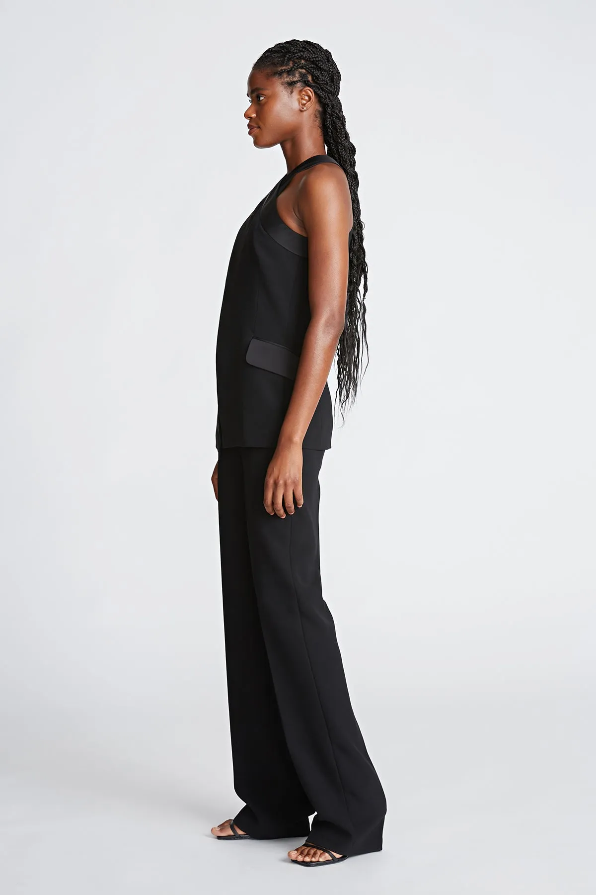 Drew Jumpsuit In Crepe/Satin sold by H by Halston product image thumbnail 2