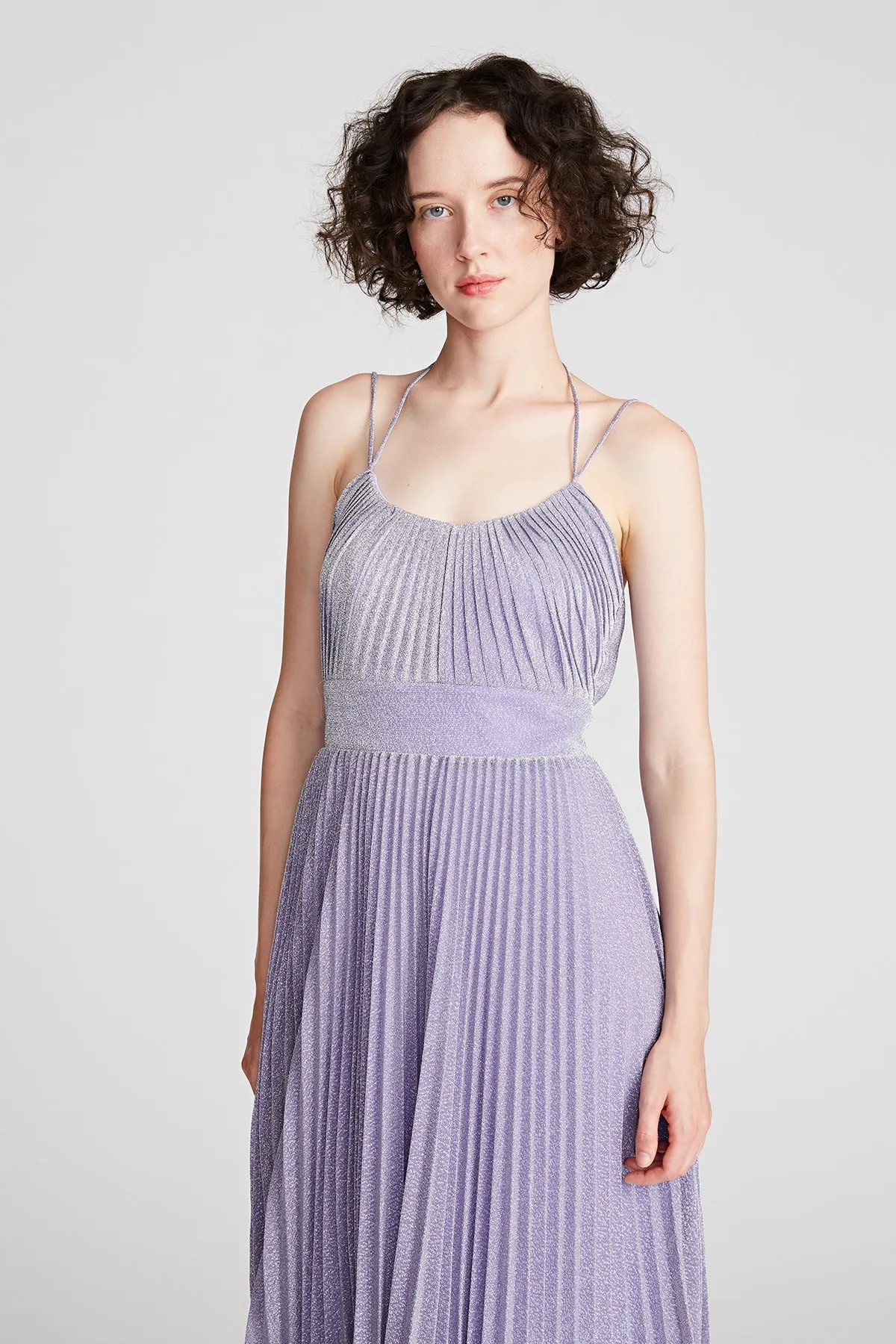 Evelia Dress In Shimmer Jersey sold by H by Halston
