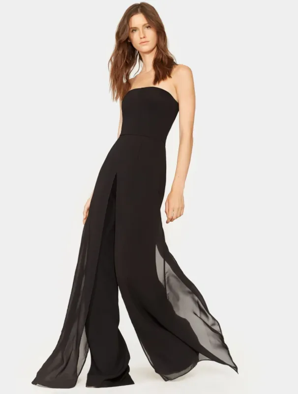 STRAPLESS JUMPSUIT W/ FLOWY PANTS sold by H by Halston