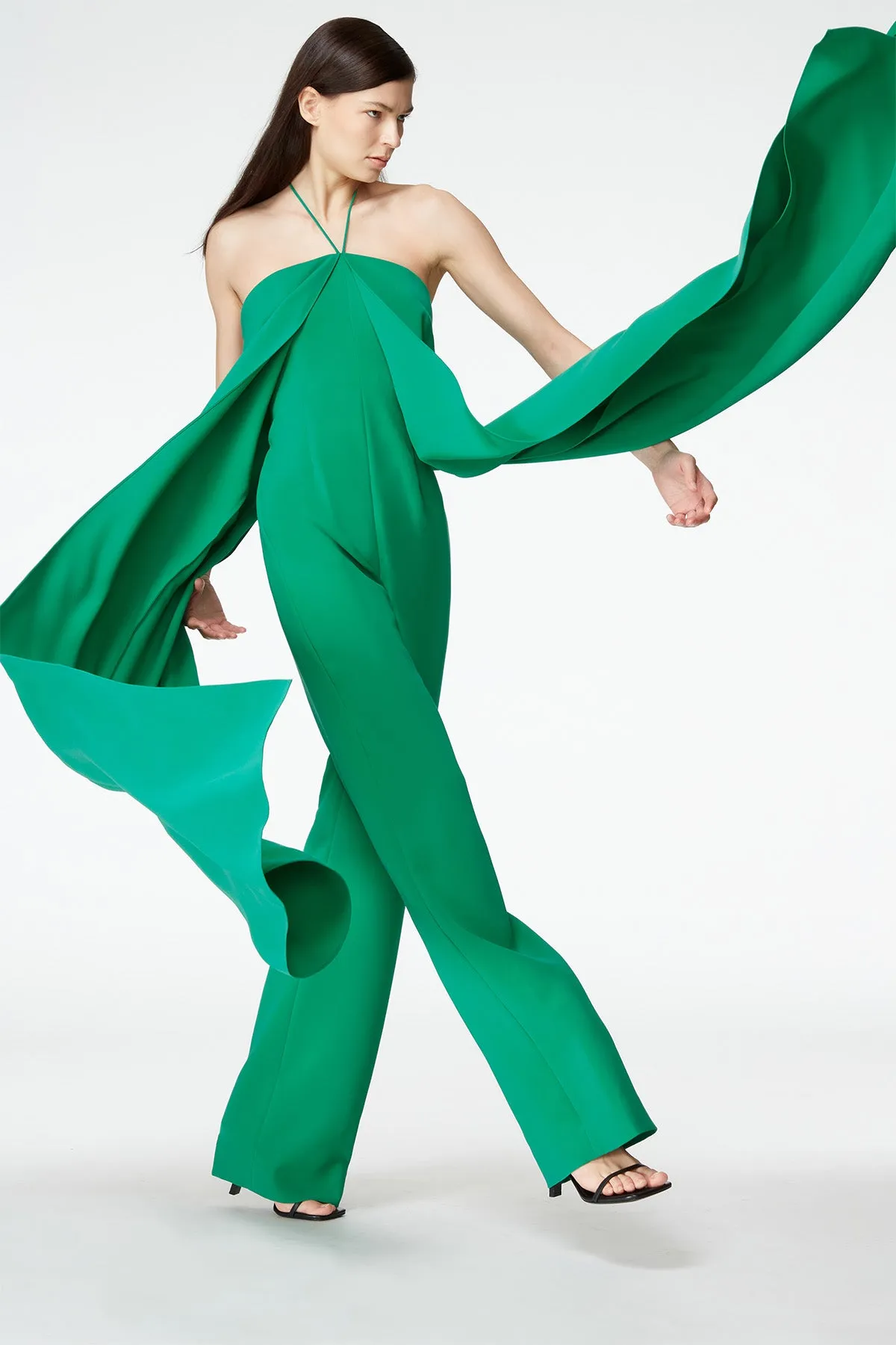 Aya Jumpsuit In Stretch Crepe sold by H by Halston product image thumbnail 2