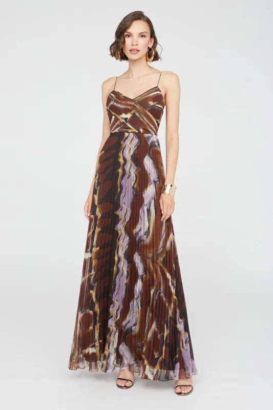 Fosette Gown In Chiffon made by H by Halston