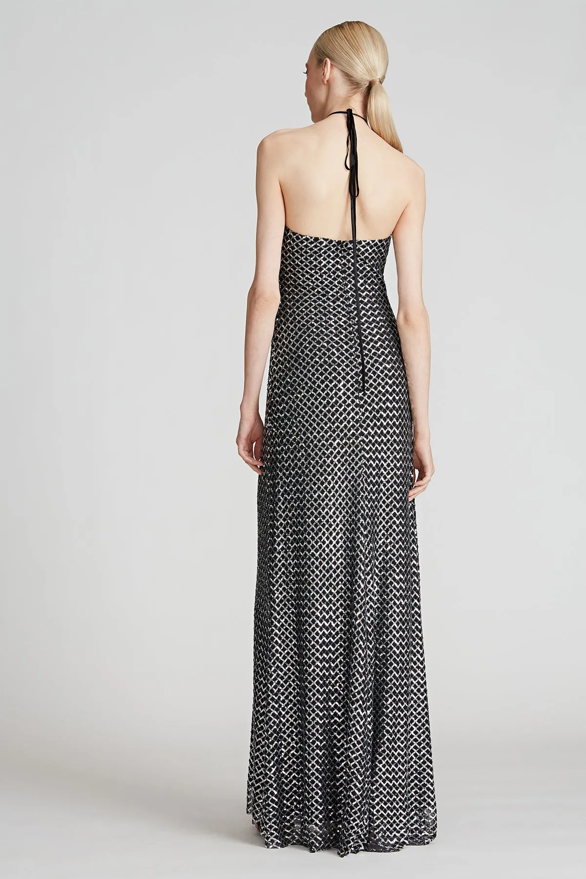 Zhi Sequin Halter Gown sold by H by Halston product image thumbnail 2