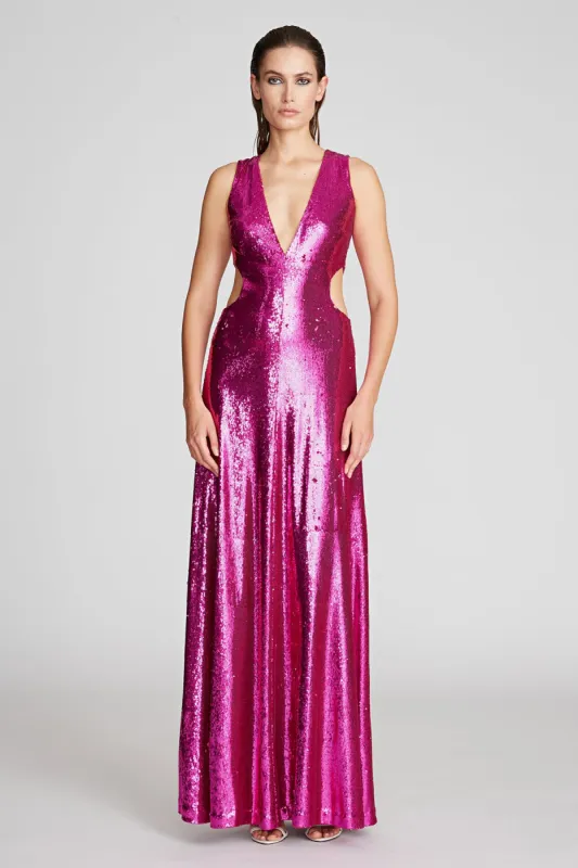 Natalia Gown In Sequins sold by H by Halston
