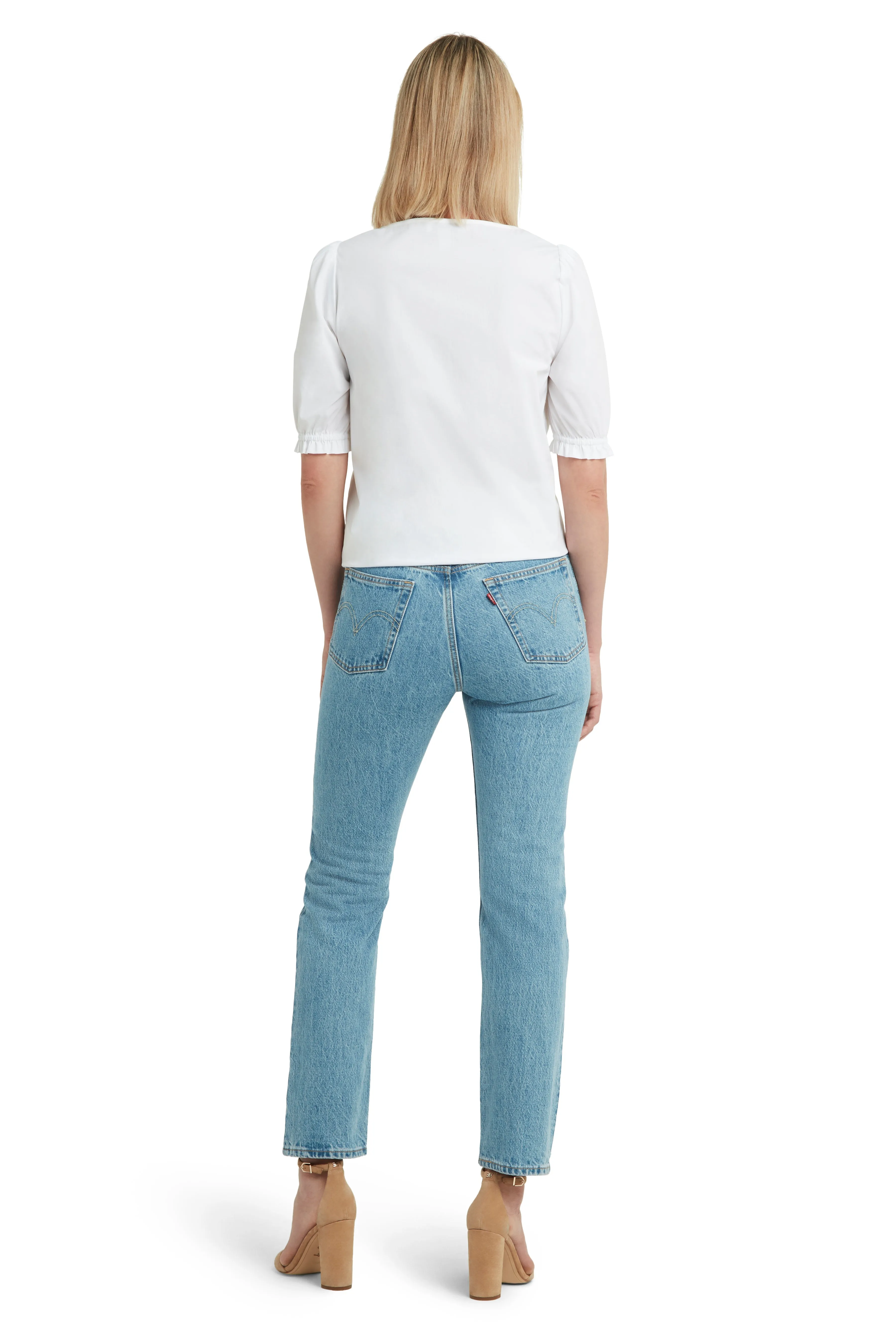 Button Front Blouse in Stretch Poplin sold by H by Halston product image thumbnail 2