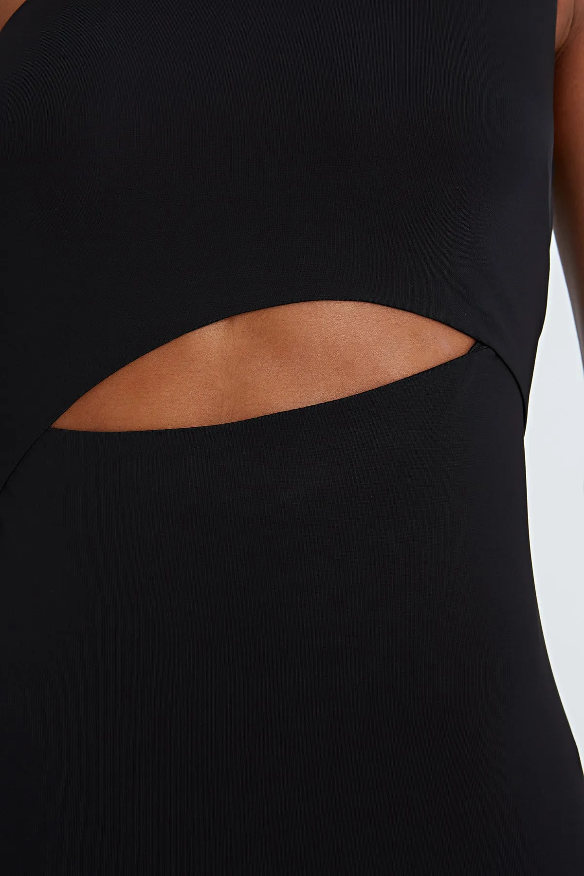 Clara Jersey Cascade Slit Gown sold by H by Halston product image thumbnail 5