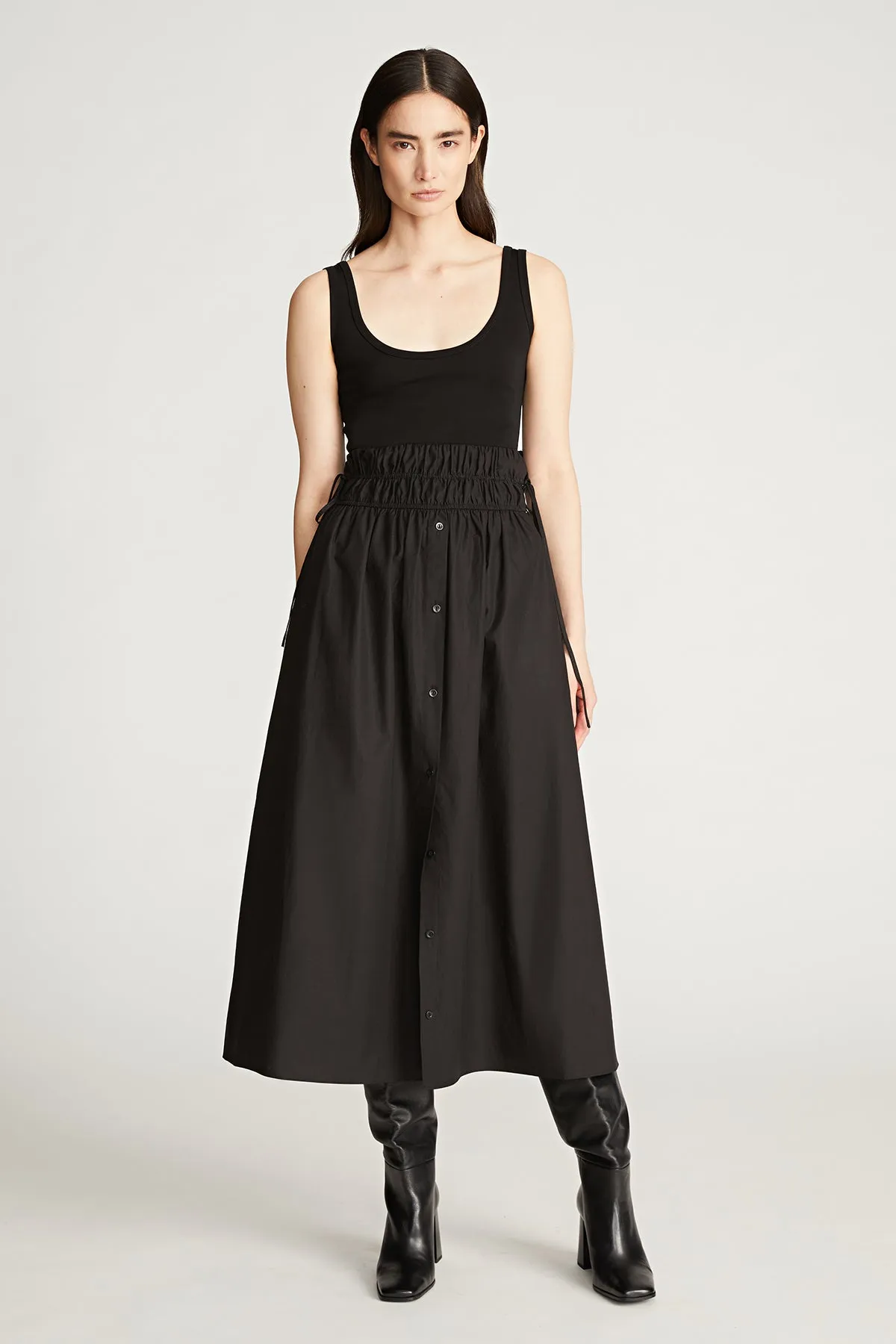 Shea Dress In Jersey & Cotton sold by H by Halston