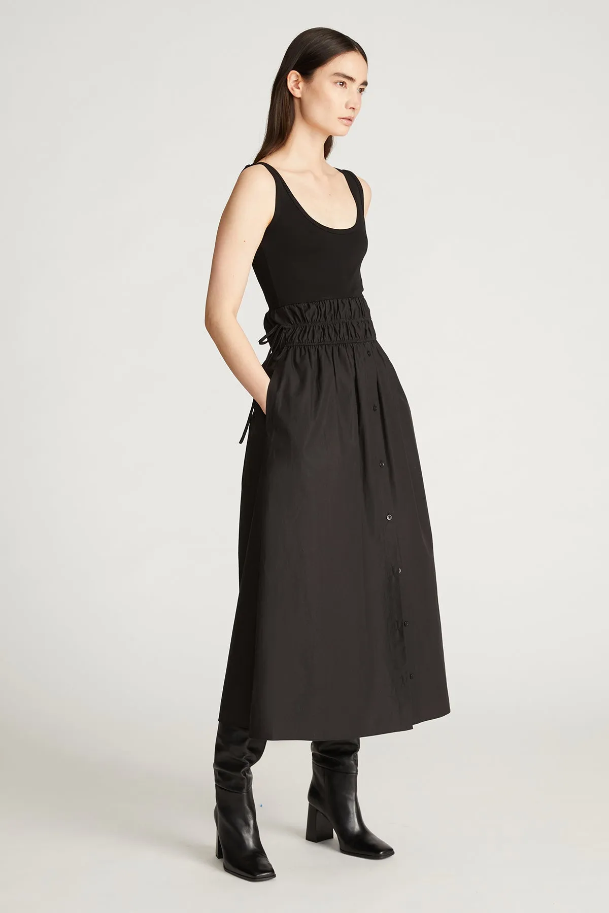 Shea Dress In Jersey & Cotton sold by H by Halston product image thumbnail 3