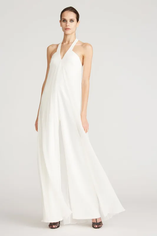 Ori Crepe/Chiffon Jumpsuit sold by H by Halston