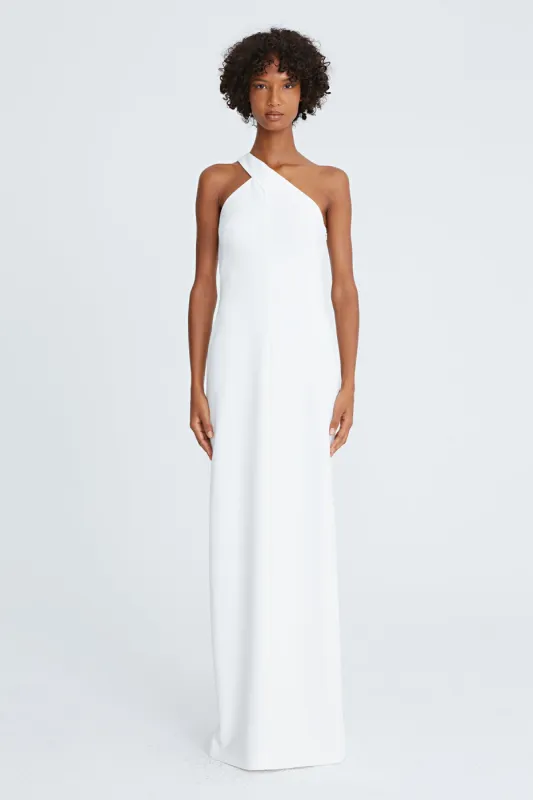 Brianna Crepe Asymmetric Gown sold by H by Halston