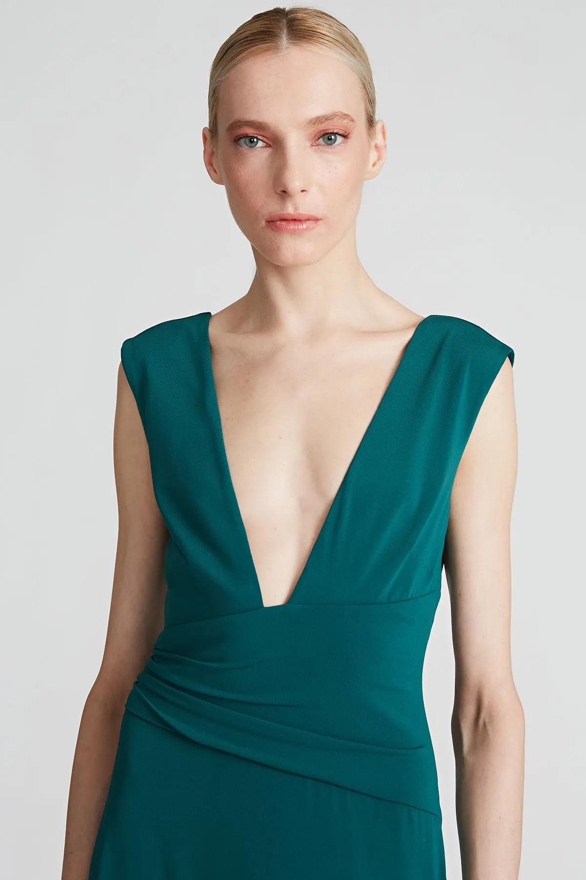 Tory Jersey V Neck Gown sold by H by Halston product image thumbnail 4