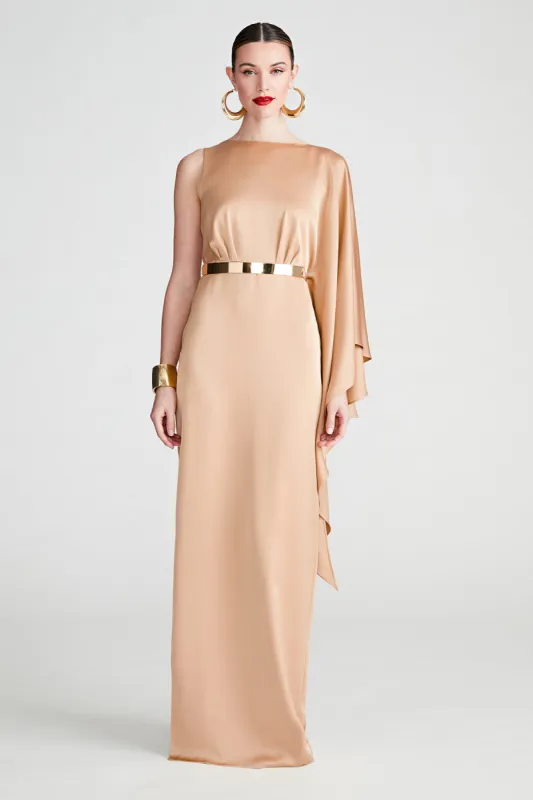 Rhiannon Gown In Satin sold by H by Halston