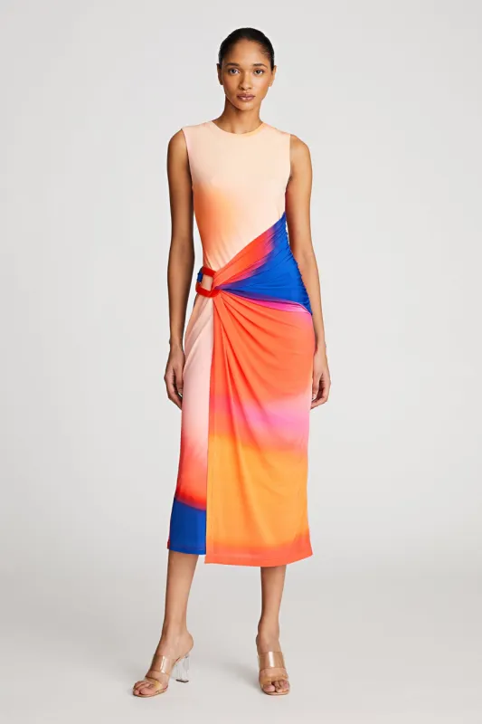 Jordi Dress In Printed Jersey sold by H by Halston