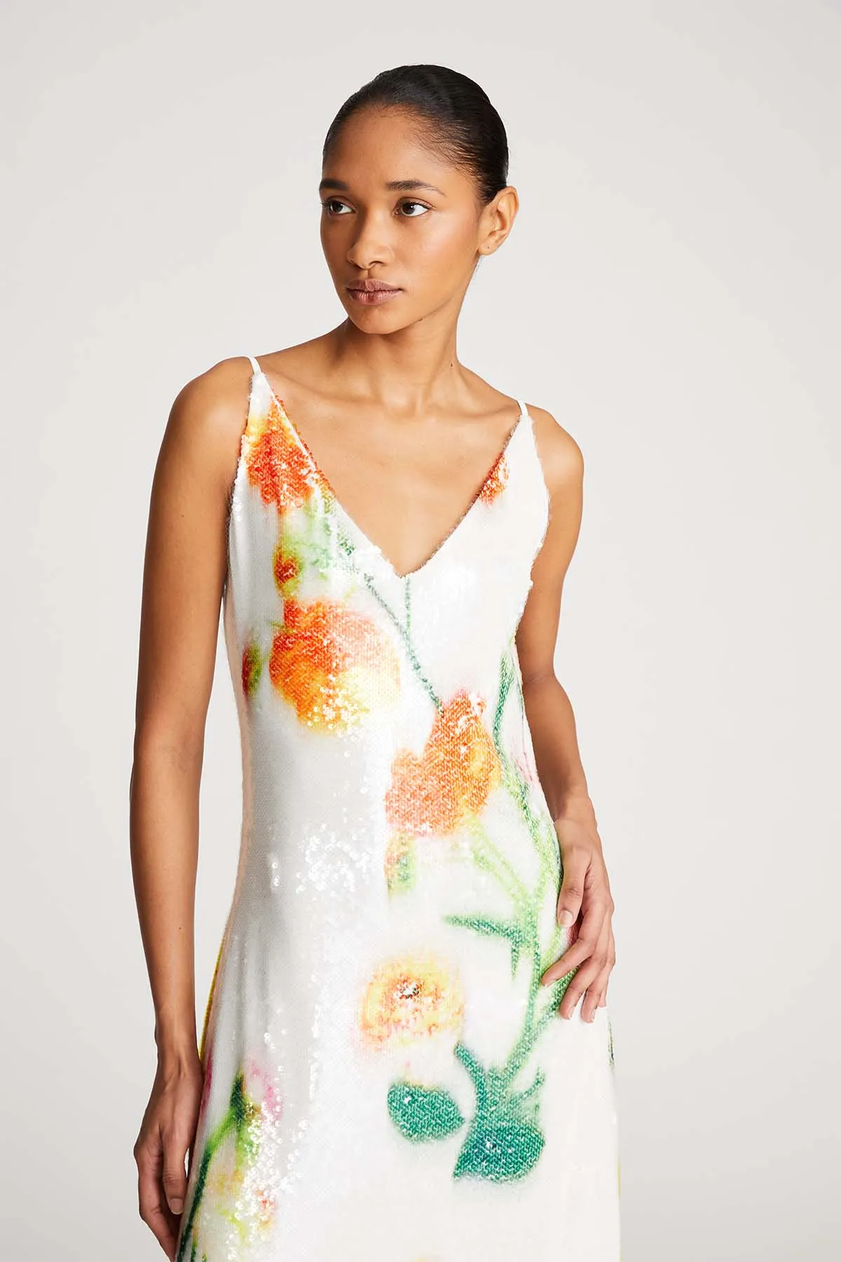 Caralyn Dress in Floral Sequin sold by H by Halston product image thumbnail 5