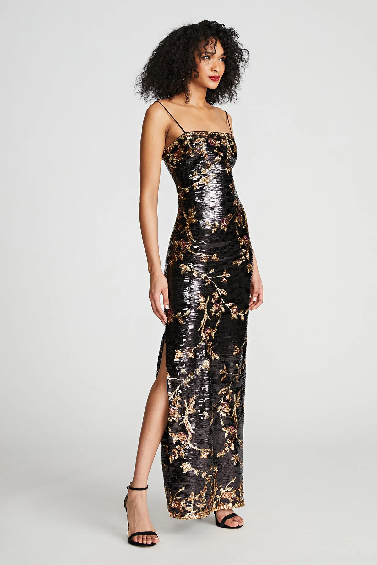Yazmeen Gown In Floral Sequin sold by H by Halston