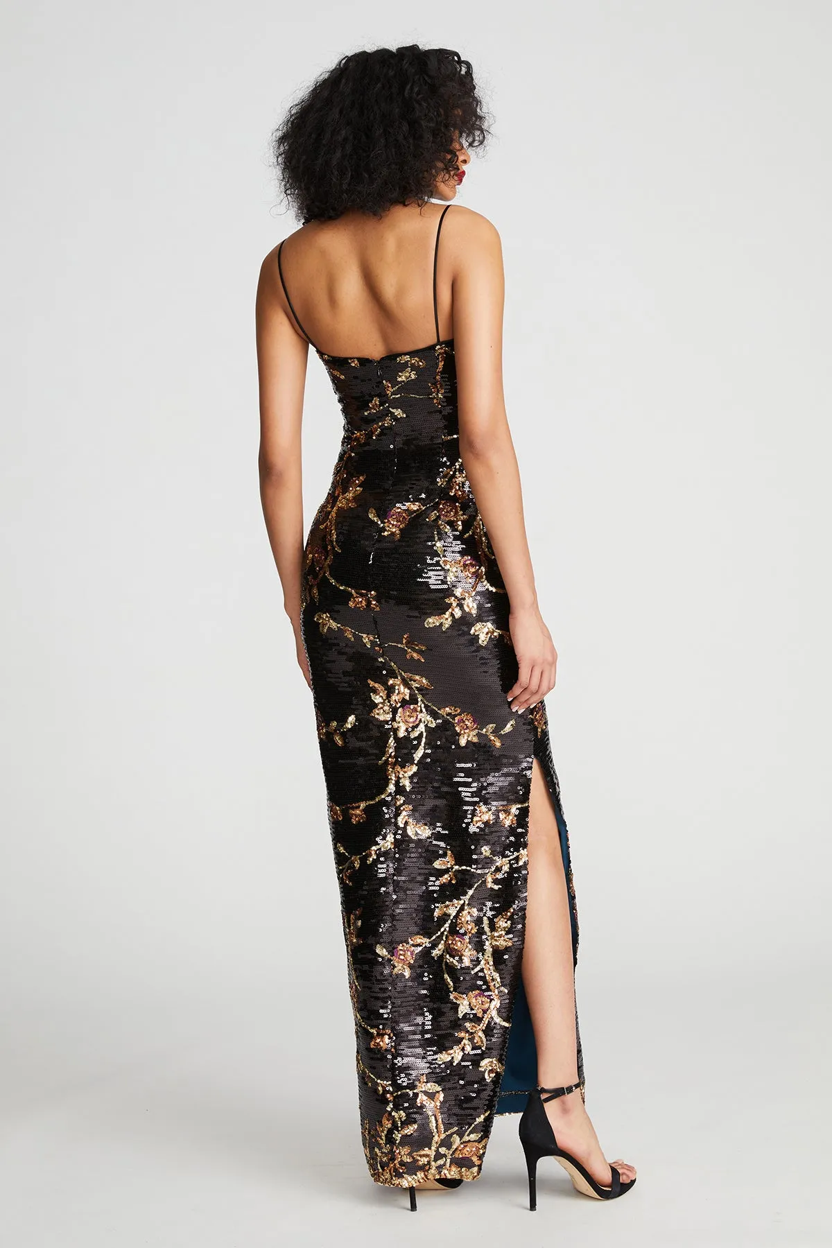 Yazmeen Gown In Floral Sequin sold by H by Halston product image thumbnail 3
