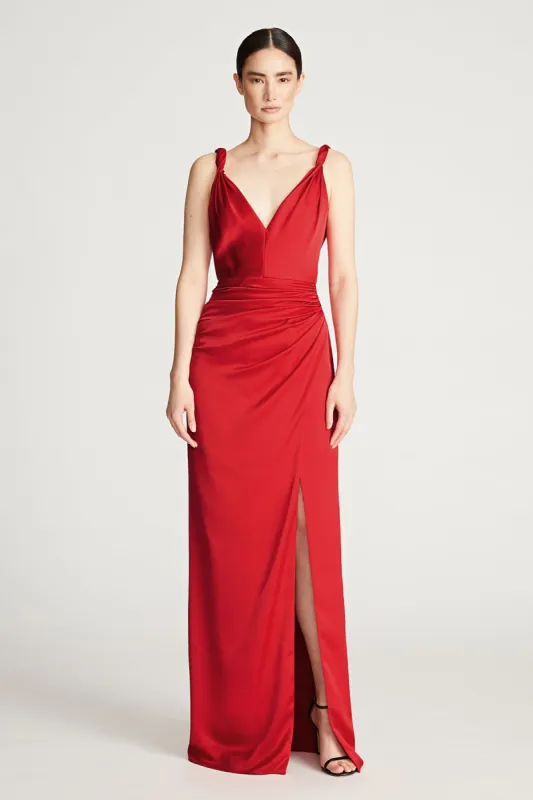 Yvette Gown In Satin sold by H by Halston