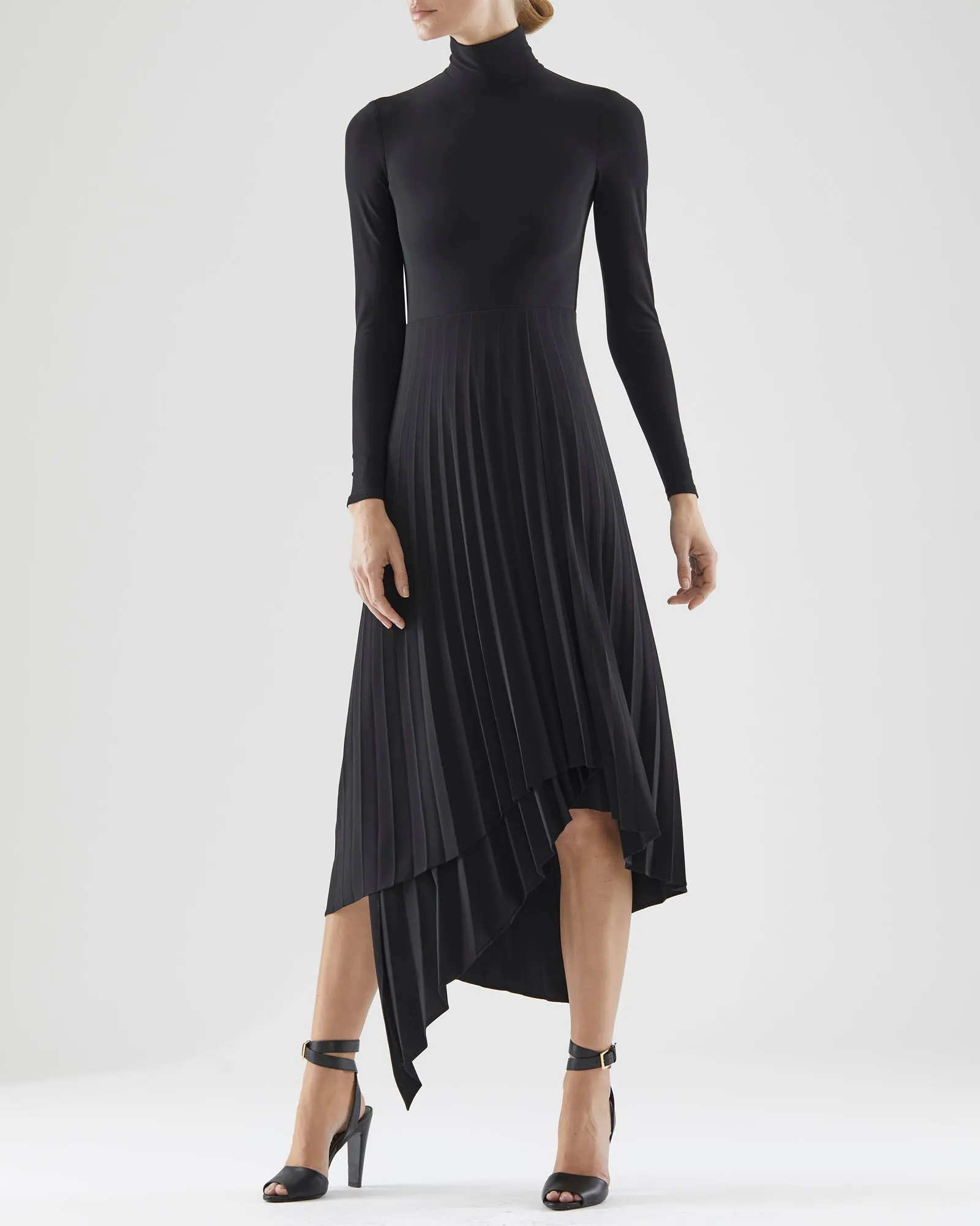 Liv Jersey Pleat Dress sold by H by Halston