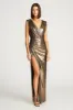 Misha Gown In Metallic Jersey sold by H by Halston