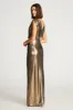 Misha Gown In Metallic Jersey sold by H by Halston