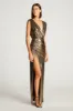 Misha Gown In Metallic Jersey sold by H by Halston