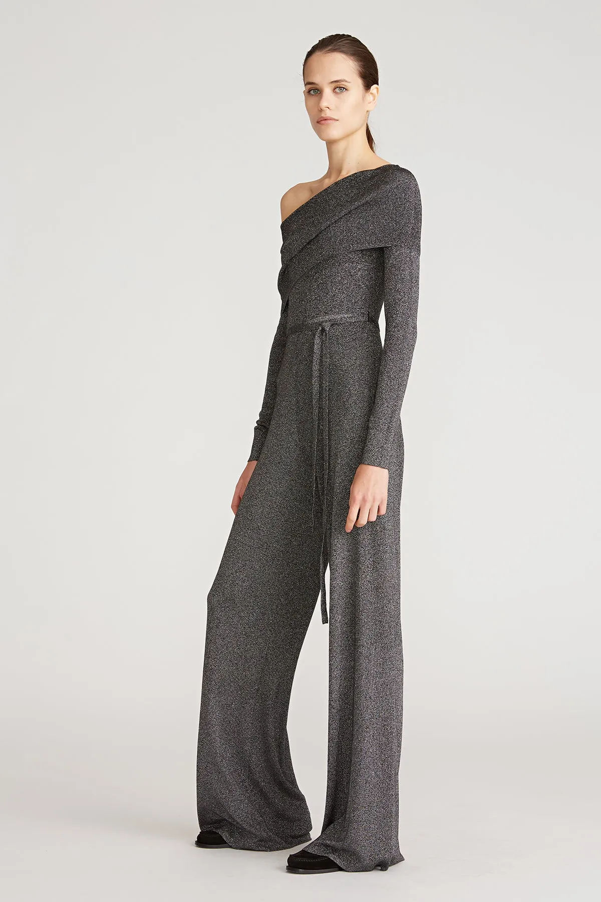 Adria Lurex Knit Jumpsuit sold by H by Halston product image thumbnail 4