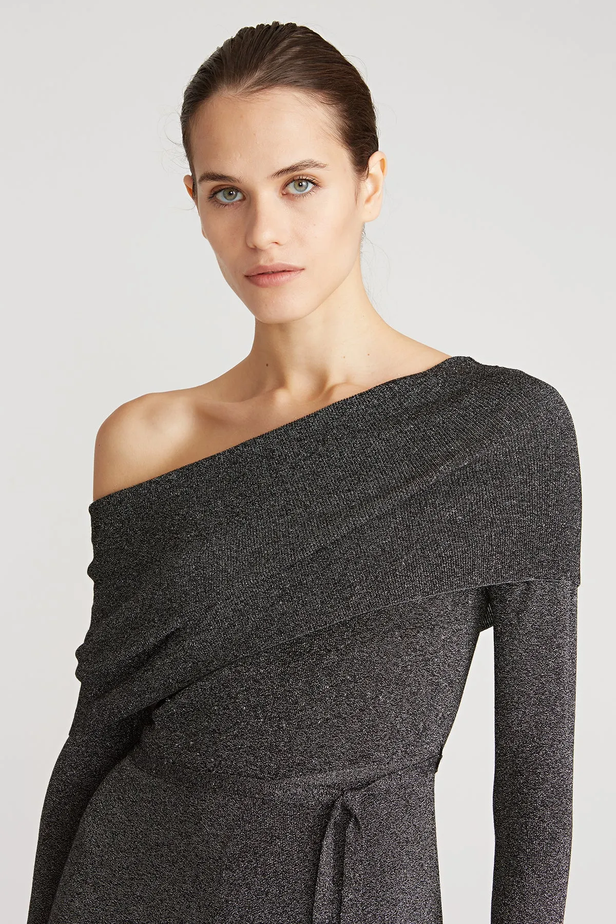 Adria Lurex Knit Jumpsuit sold by H by Halston product image thumbnail 5