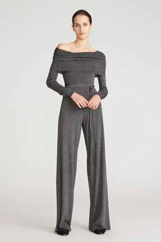 Adria Lurex Knit Jumpsuit sold by H by Halston