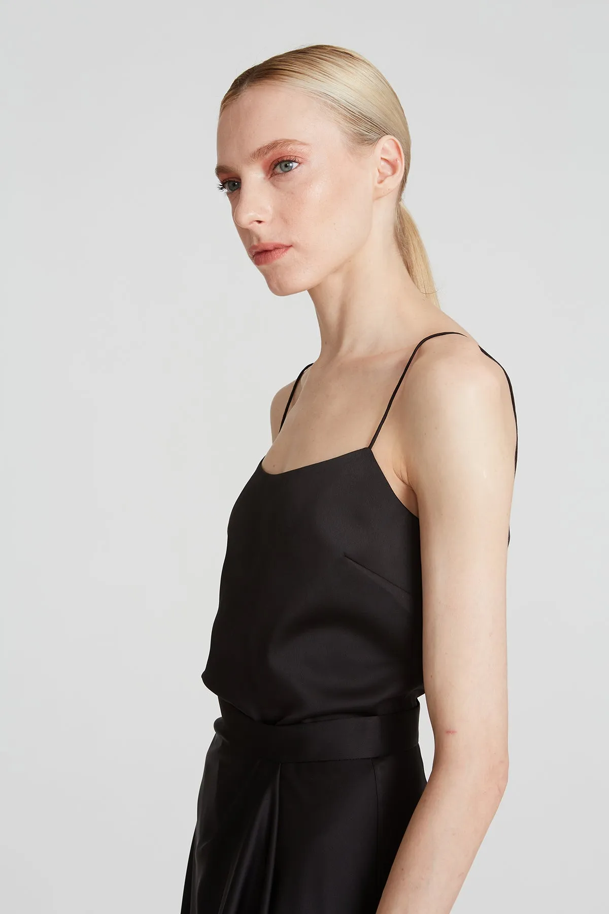 Luna Satin Tank sold by H by Halston product image thumbnail 3