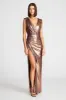 Misha Gown In Metallic Jersey sold by H by Halston
