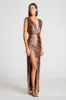 Misha Gown In Metallic Jersey sold by H by Halston
