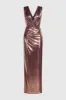 Misha Gown In Metallic Jersey sold by H by Halston