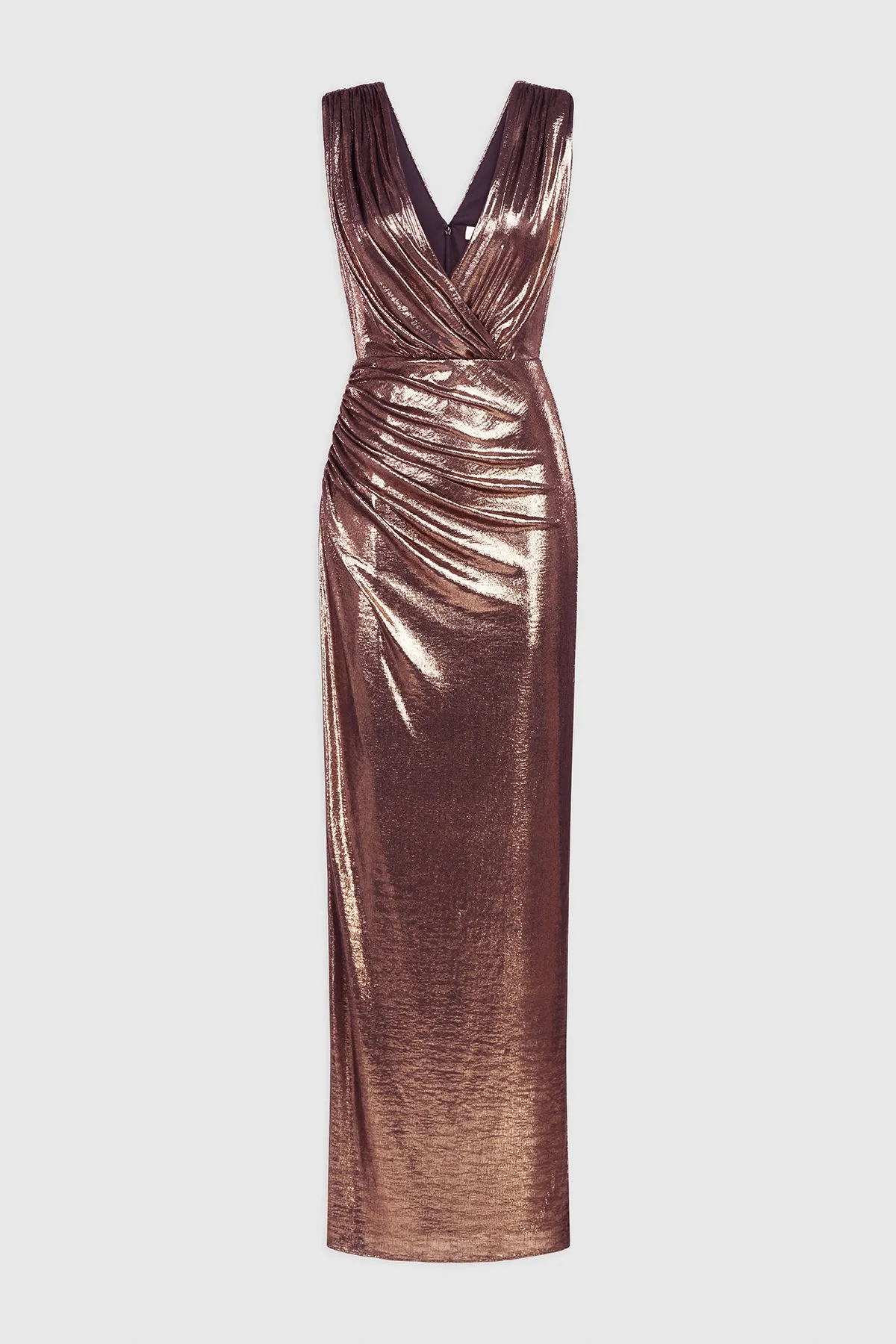 Misha Gown In Metallic Jersey sold by H by Halston product image thumbnail 5