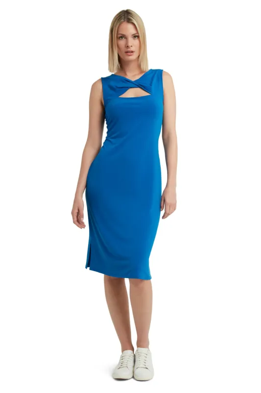 Twisted Keyhole Neckline Dress in Knit Jersey sold by H by Halston