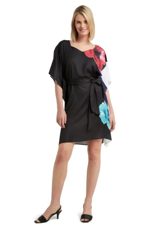 Belted Caftan Dress in Washed Satin sold by H by Halston