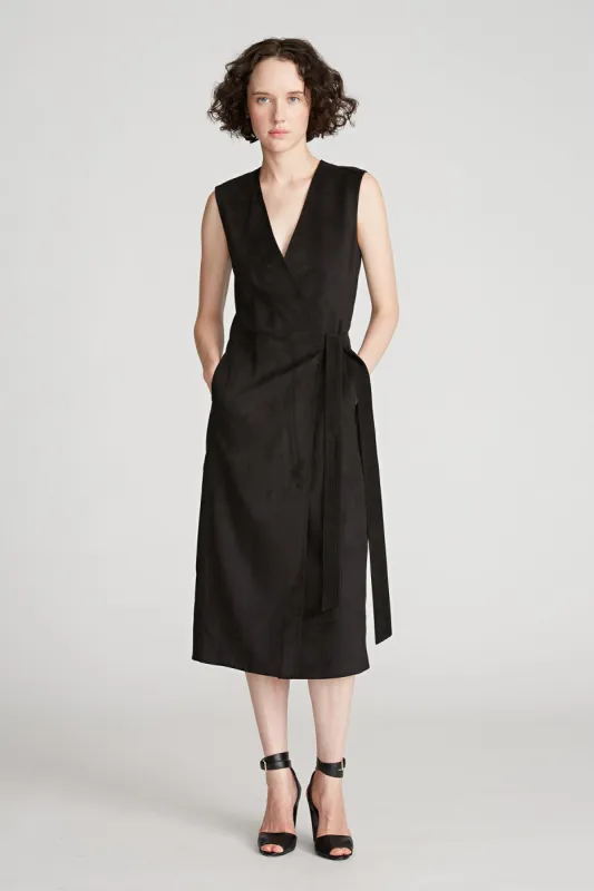 Paulina Dress In Ultrasuede made by H by Halston