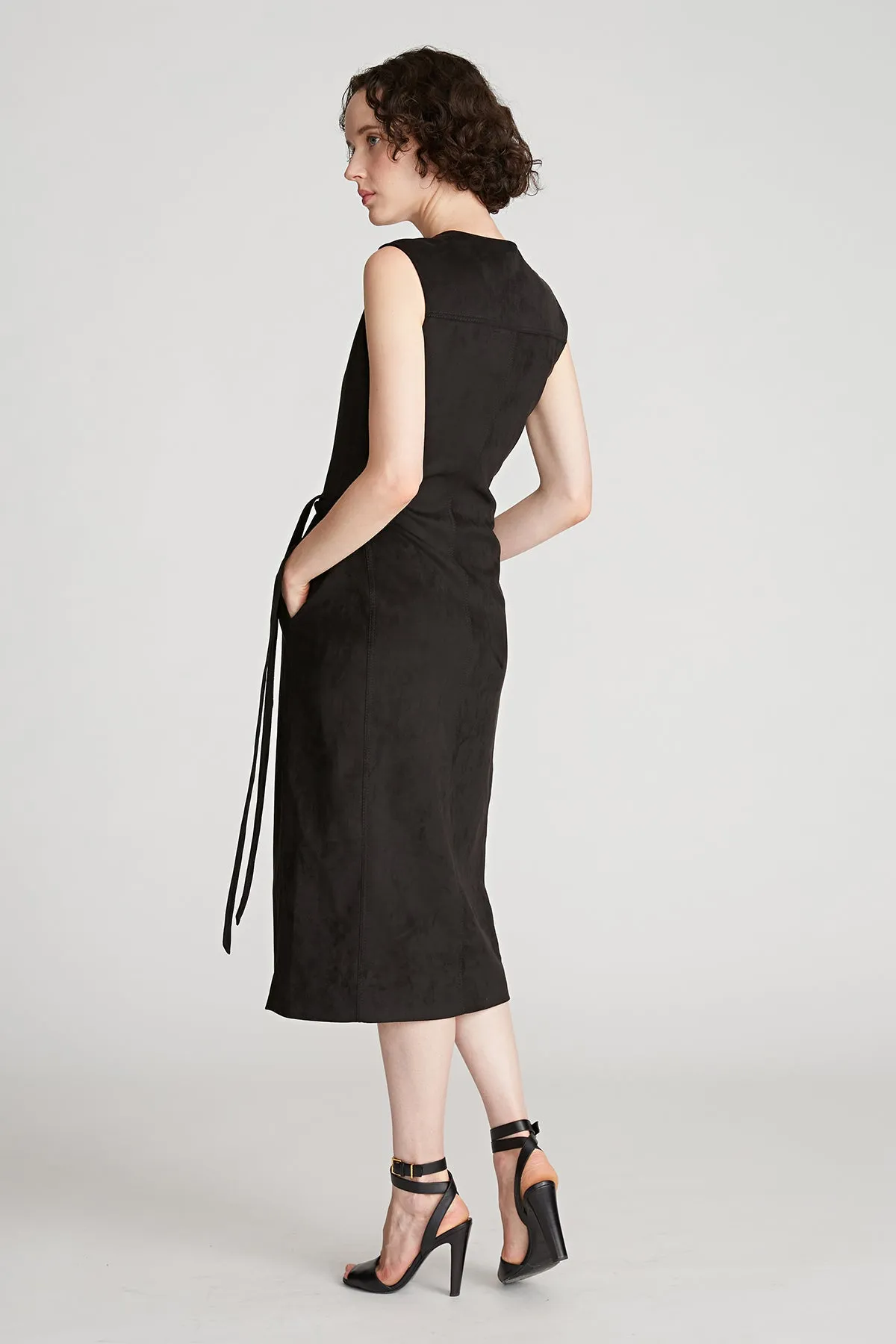 Paulina Dress In Ultrasuede sold by H by Halston product image thumbnail 2