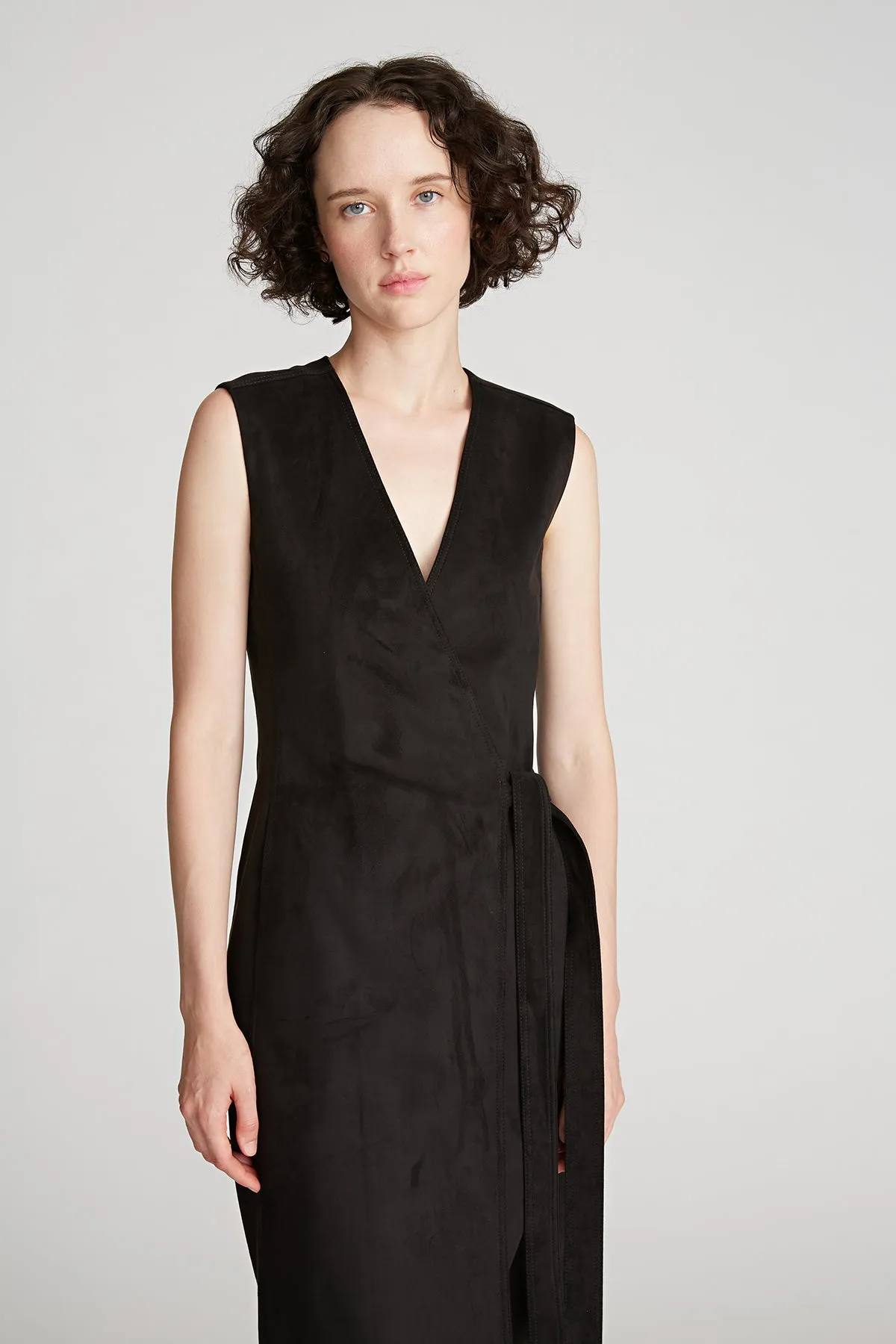 Paulina Dress In Ultrasuede sold by H by Halston product image thumbnail 3