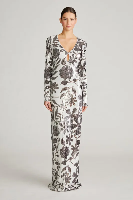 Haru Gown In Daisy Sequin made by H by Halston