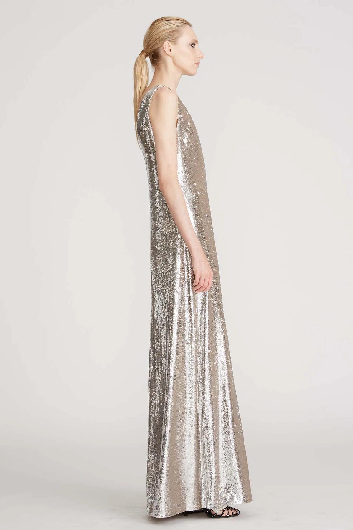 Bianca V-Neck Sequins Gown sold by H by Halston product image thumbnail 4