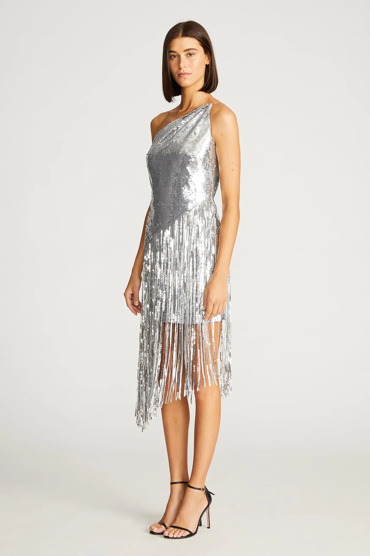 Tonya Dress In Sequin Fringe sold by H by Halston product image thumbnail 3