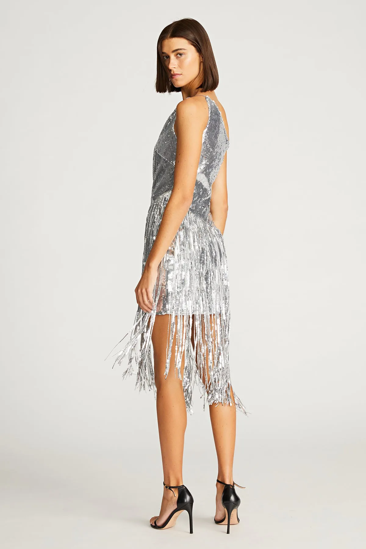 Tonya Dress In Sequin Fringe sold by H by Halston product image thumbnail 2