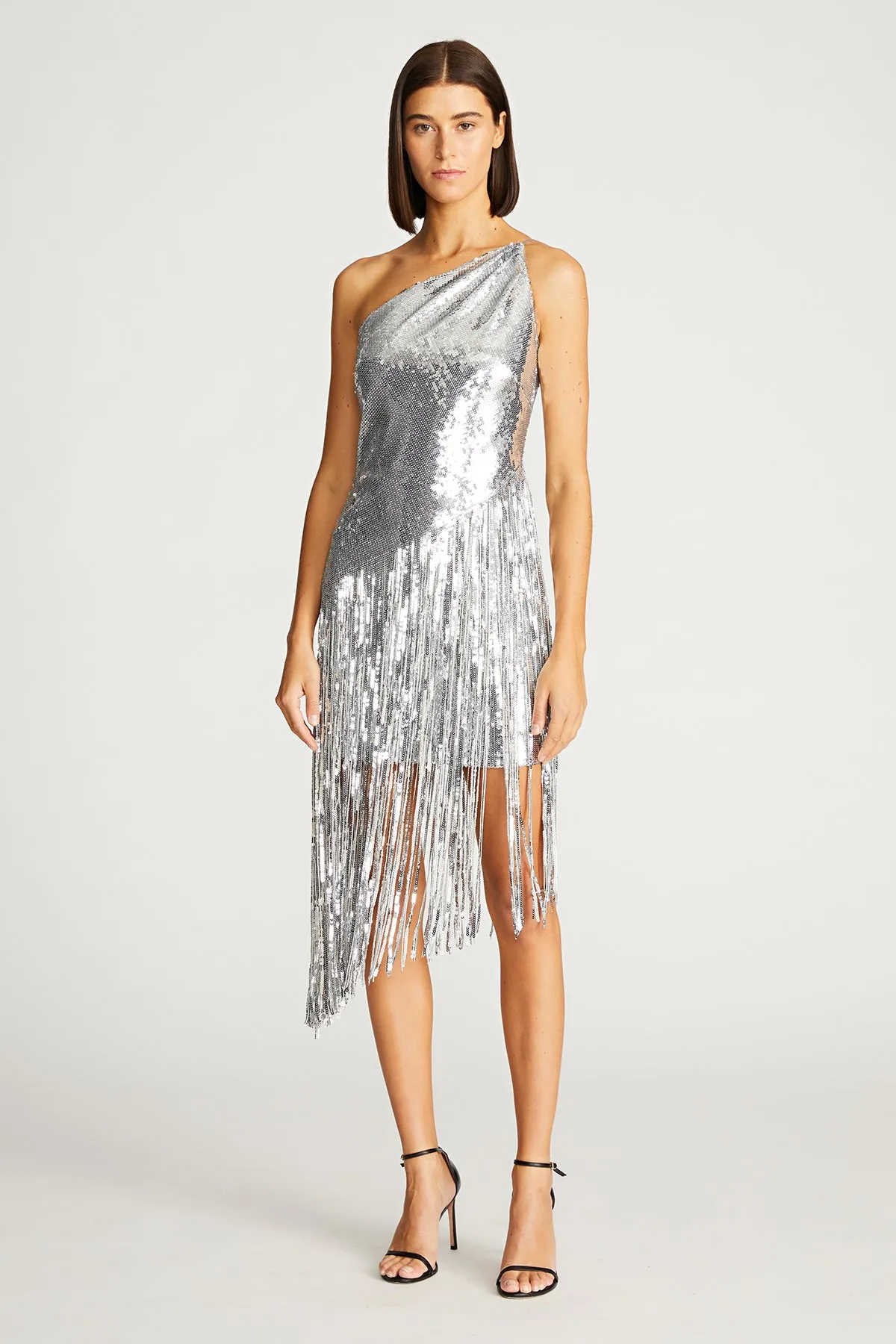 Tonya Dress In Sequin Fringe sold by H by Halston