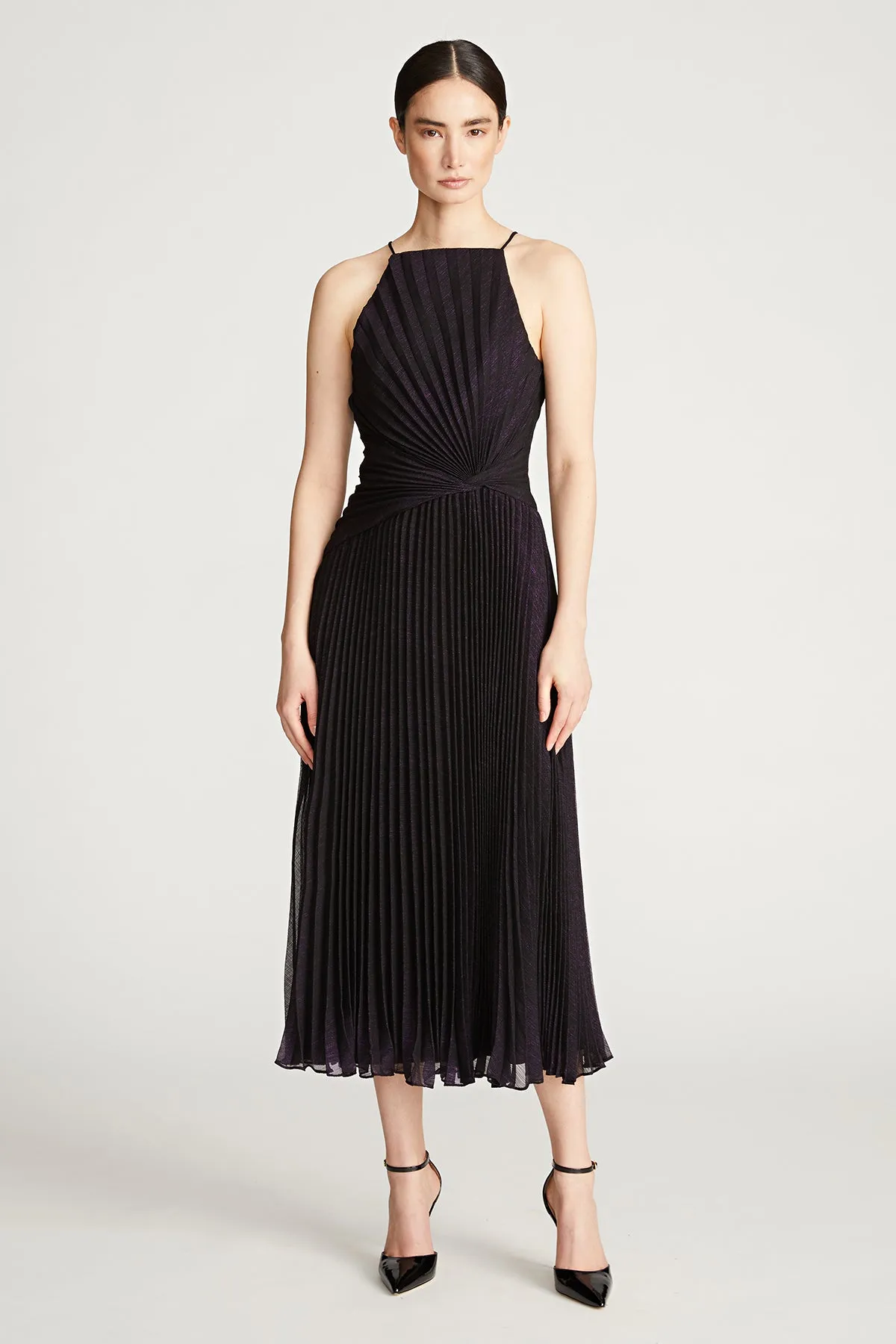 Serenity Dress In Foil Chiffon sold by H by Halston product image thumbnail 4